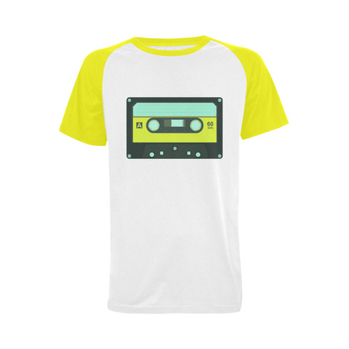 Cassette Tape Men's Raglan T-shirt Big Size (USA Size) (Model T11)