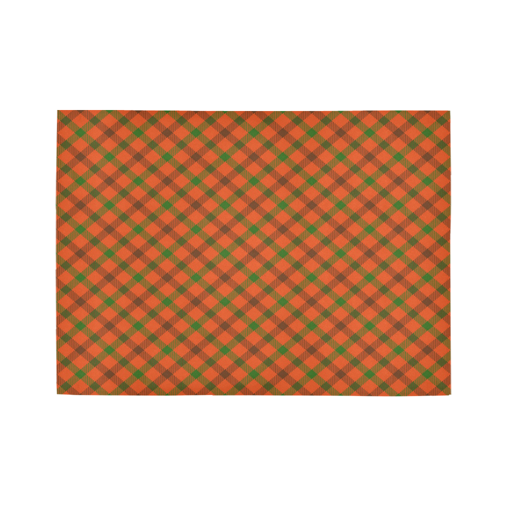 Tami Plaid / Tartan in Orange, Brown and Green Area Rug7'x5'