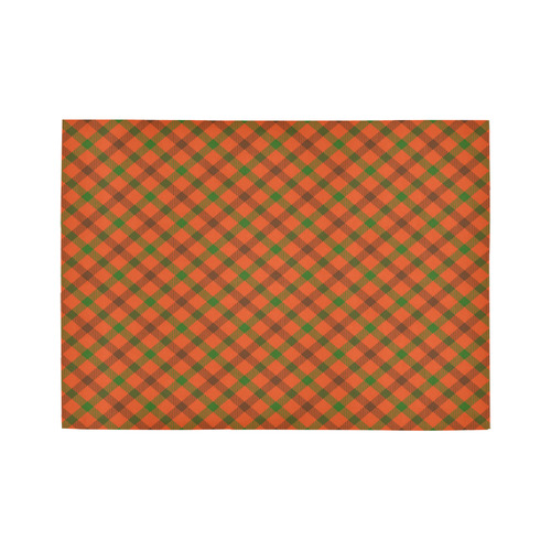 Tami Plaid / Tartan in Orange, Brown and Green Area Rug7'x5'