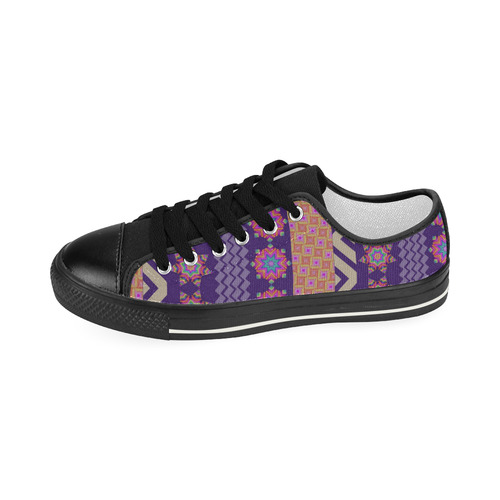 Colorful Winter Pattern Women's Classic Canvas Shoes (Model 018)
