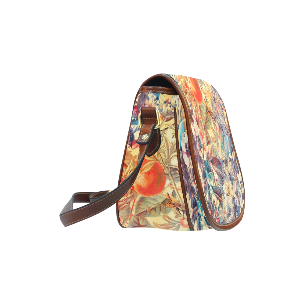 flowers 6 Saddle Bag/Large (Model 1649)