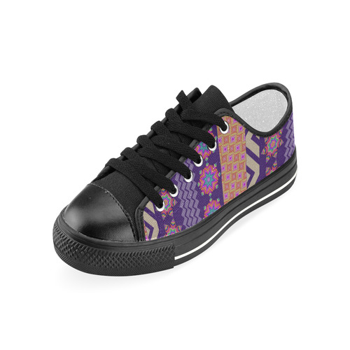 Colorful Winter Pattern Women's Classic Canvas Shoes (Model 018)