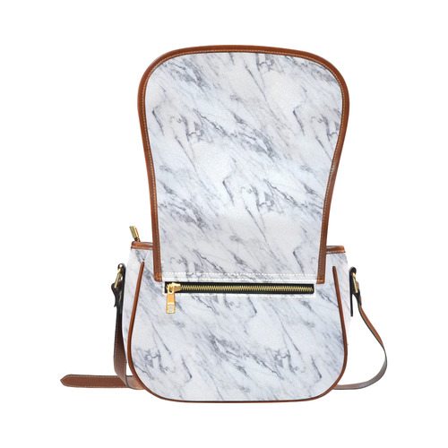 italian Marble,white,Trieste Saddle Bag/Large (Model 1649)