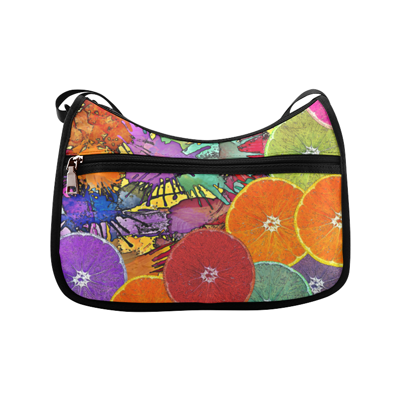 Pop Art Pattern Mix ORANGES SPLASHES multicolored Crossbody Bags (Model 1616)