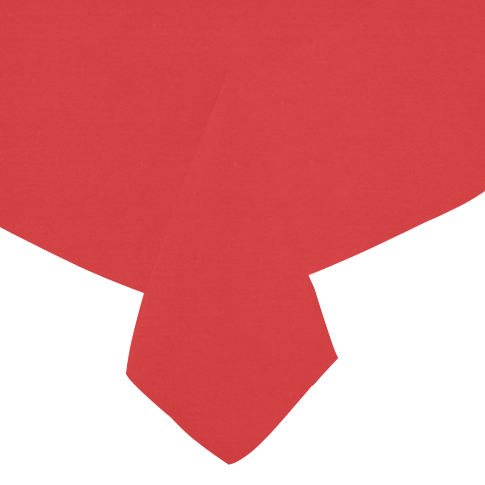 Fiery Red Cotton Linen Tablecloth 52"x 70"