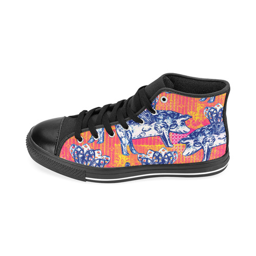 Little flying pigs Men’s Classic High Top Canvas Shoes /Large Size (Model 017)