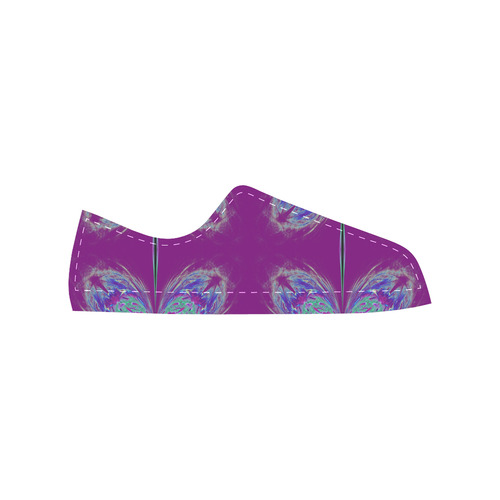 Butterflies in the Purple Sunset Fractal Women's Classic Canvas Shoes (Model 018)