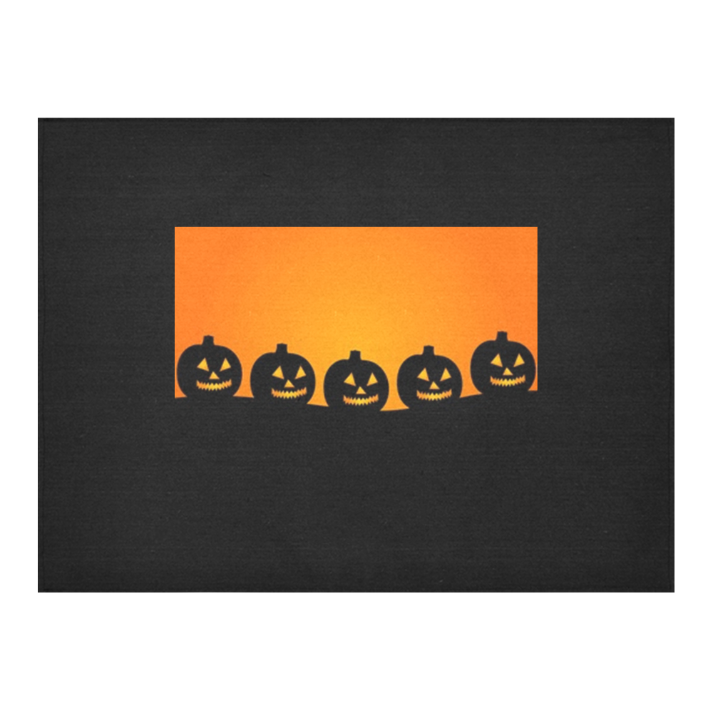 Halloween Jack-o-Lanterns Pumpkins Cotton Linen Tablecloth 52"x 70"
