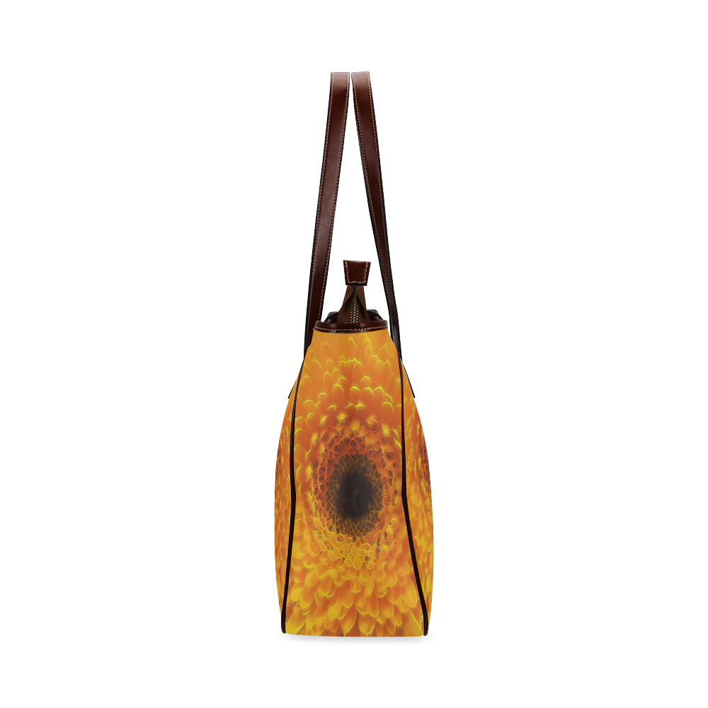 Yellow Flower Tangle FX Classic Tote Bag (Model 1644)