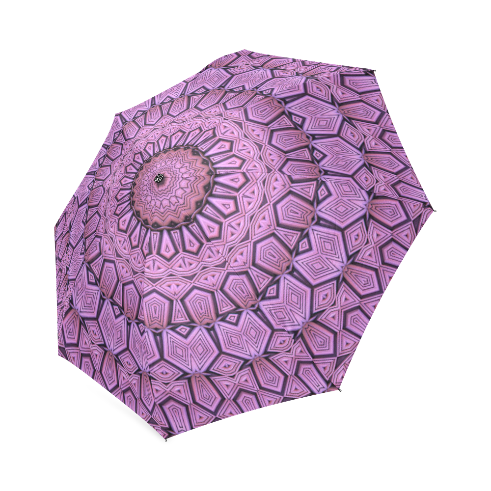 Pink Pattern Mandala Foldable Umbrella (Model U01) | ID: D872435