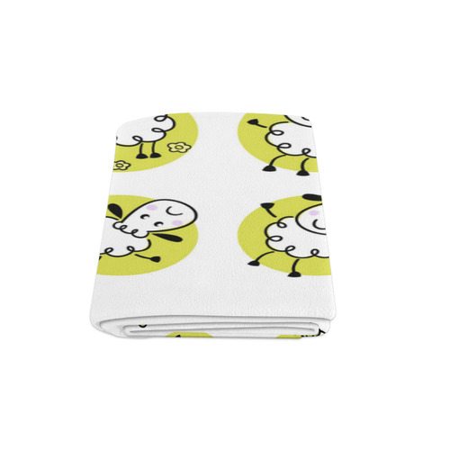 Cute original Sheep designers Blanket : special edition for little Kids with sheep / white and green Blanket 58"x80"