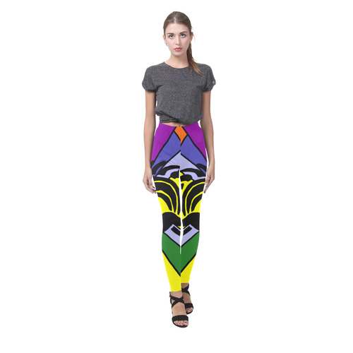 Fun Unicorn and Rainbow Art Cassandra Women's Leggings (Model L01)