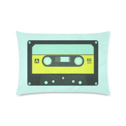 Cassette Tape Custom Zippered Pillow Case 16"x24"(Twin Sides)