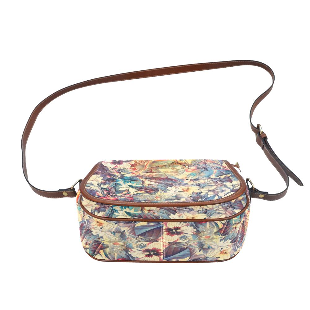 flowers 6 Saddle Bag/Large (Model 1649)