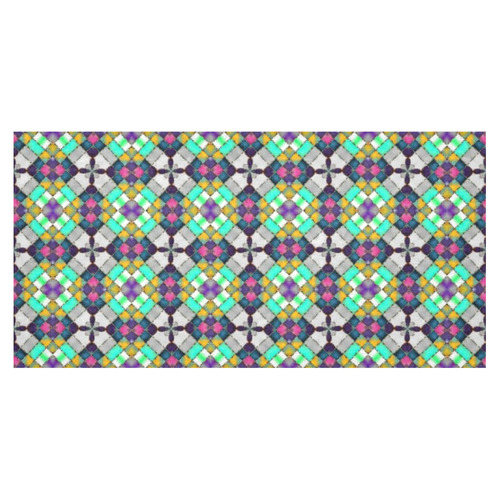 Colorful Quilt Pattern Cotton Linen Tablecloth 60"x120"