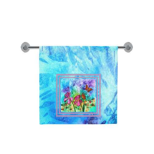 Pink Iris Marbleized Bath Towel 30"x56"