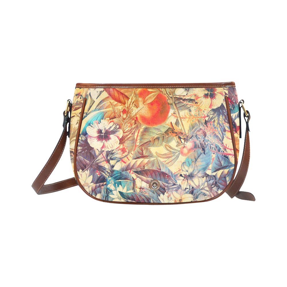 flowers 6 Saddle Bag/Large (Model 1649)