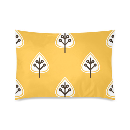 Yellow and White leaves style : fresh Pillow edition by guothova! Custom Zippered Pillow Case 20"x30"(Twin Sides)