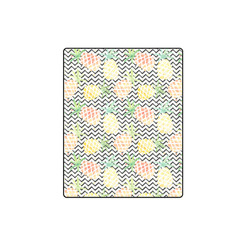 watercolor pineapple and chevron, pineapples Blanket 40"x50"