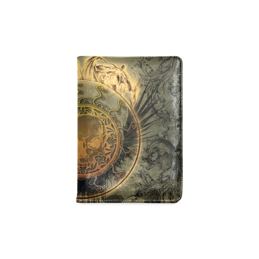 Awesome skulls on round button Custom NoteBook A5