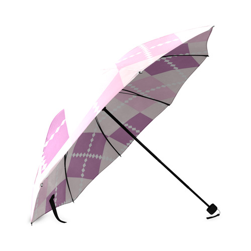 Artistic umbrella in fresh pink : designers old vintage edition for ladies Foldable Umbrella (Model U01)