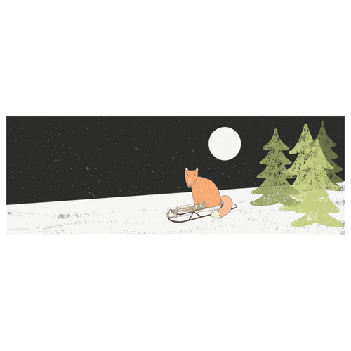 Fox wild animal cute forest winter - Watercolor illustration Classic Insulated Mug(10.3OZ)