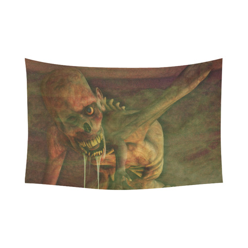 The Life OF A Zombie Cotton Linen Wall Tapestry 90"x 60"