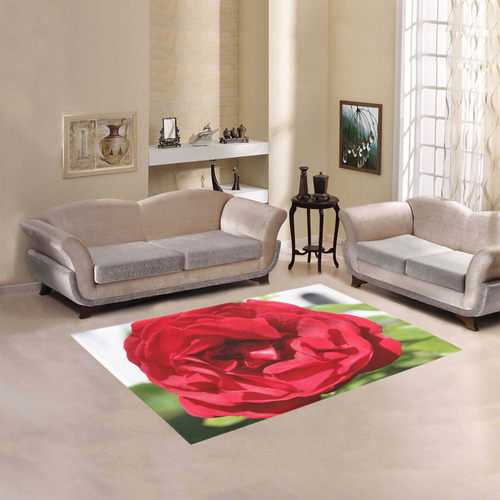 Red Rose Area Rug 5'3''x4'