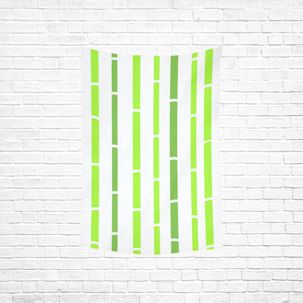 Bamboo designers Towel : wild green and white / Designers quality elegant vintage TOWEL Cotton Linen Wall Tapestry 40"x 60"