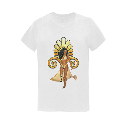 Wonderful women, egyptian style Women's T-Shirt in USA Size (Two Sides Printing)