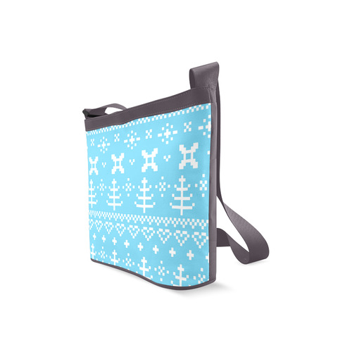 Original PIXEL blue art Designers winter edition for Girls Bag Crossbody Bags (Model 1613)