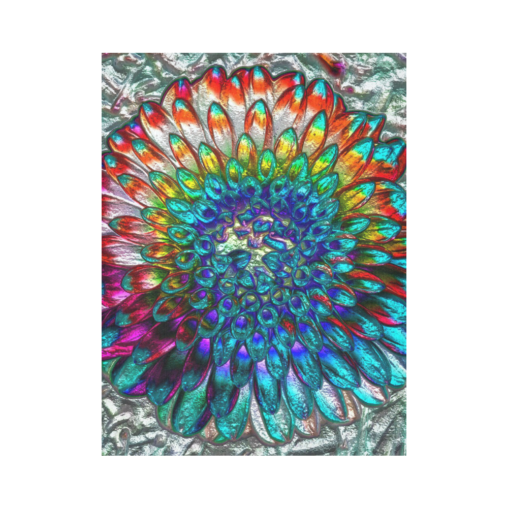 Dahlia20160802 Cotton Linen Wall Tapestry 60"x 80"