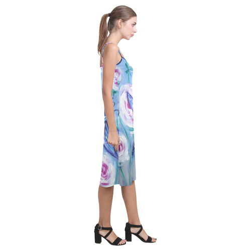 Dragonfly on roses Alcestis Slip Dress (Model D05)