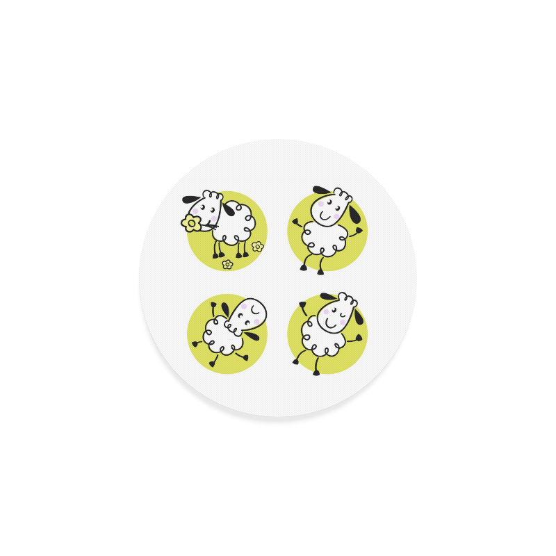 Rubber coaster : Cute kids sheep designers edition, Collection for Christmas 2016 Round Coaster