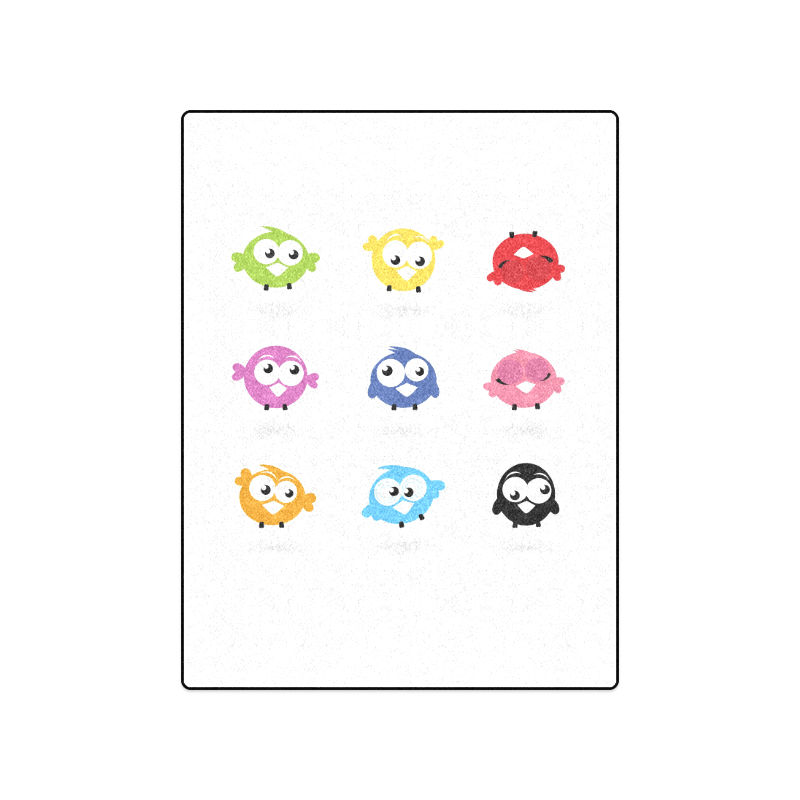 Cute colorful Blanket with various BIRDs edition : we are original designers Shop Blanket 50"x60"