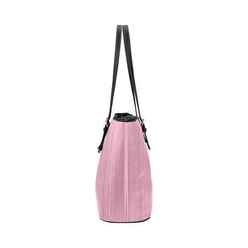 Designers PINK Stripes edition 70s inspired Bag design for Girls Leather Tote Bag/Small (Model 1651)