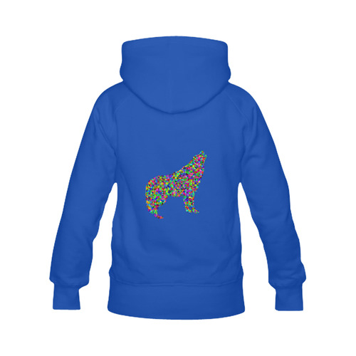 Abstract Triangle Wolf Blue Men's Classic Hoodies (Model H10)