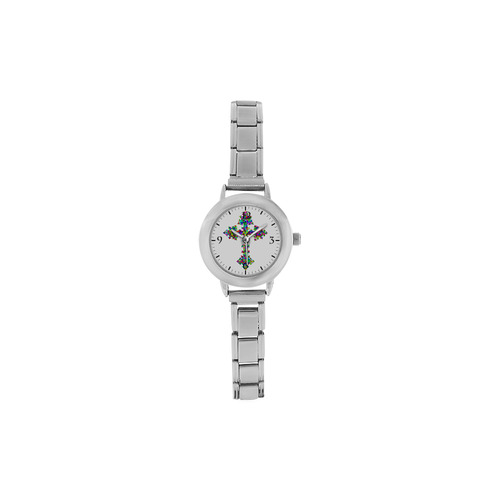 Abstract Triangle Cross Women's Italian Charm Watch(Model 107)