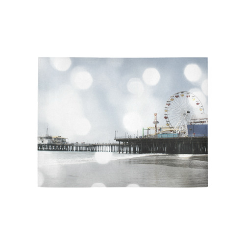 Sparkling Grey Santa Monica Pier Area Rug 5'3''x4'