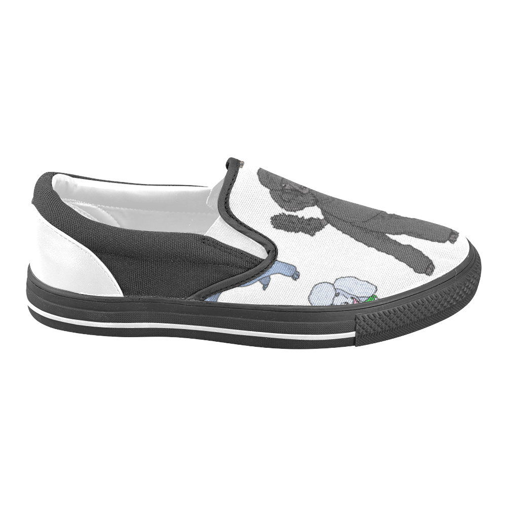 custom Women's Unusual Slip-on Canvas Shoes (Model 019)