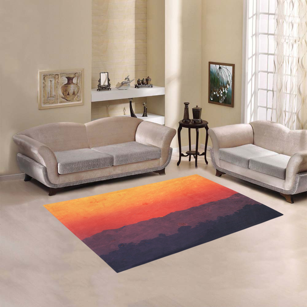 Five Shades of Sunset Area Rug 5'3''x4'