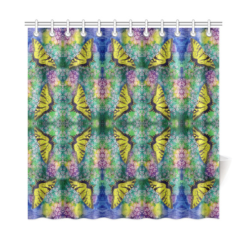 Swallowtails Pattern Shower Curtain 72"x72"