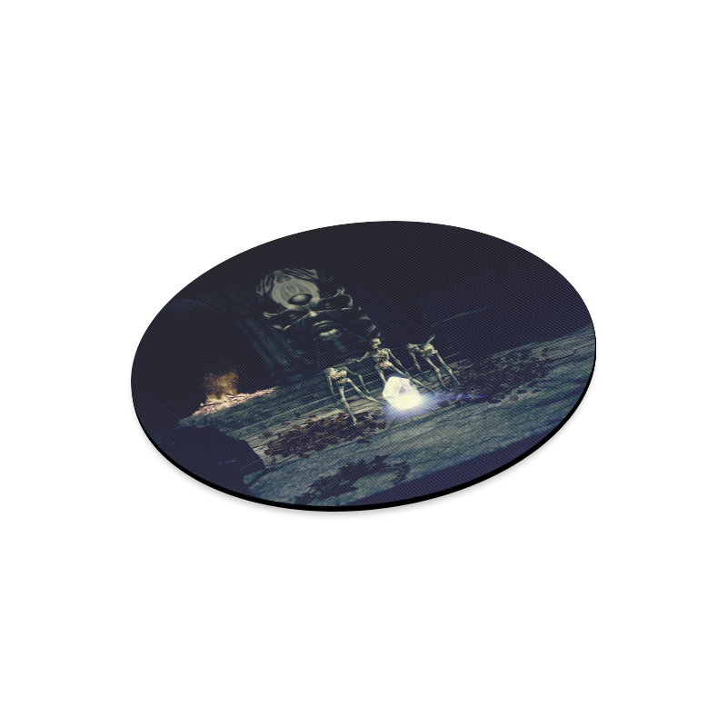 Night of the Zombies Round Mousepad