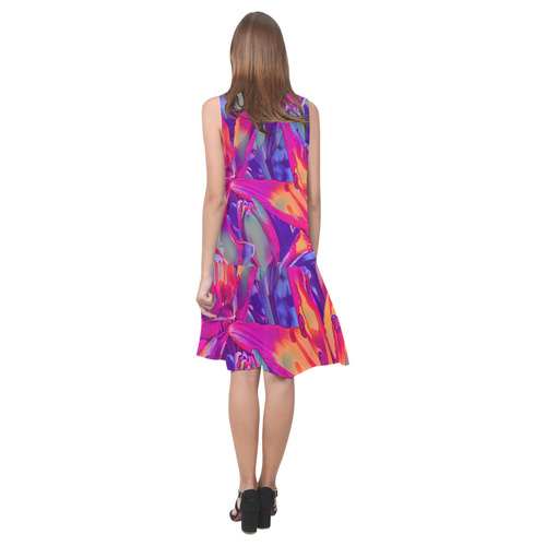 Floral ArtStudio 1016B Sleeveless Splicing Shift Dress(Model D17)