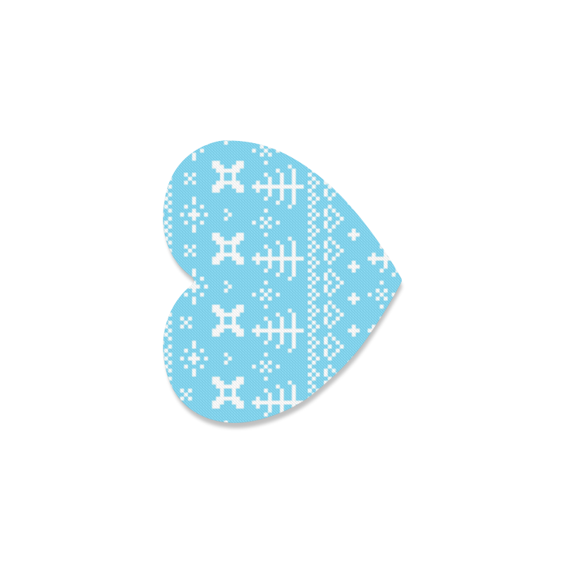 Artistic WINTER Coaster Gift edition : Blue and white Heart Coaster