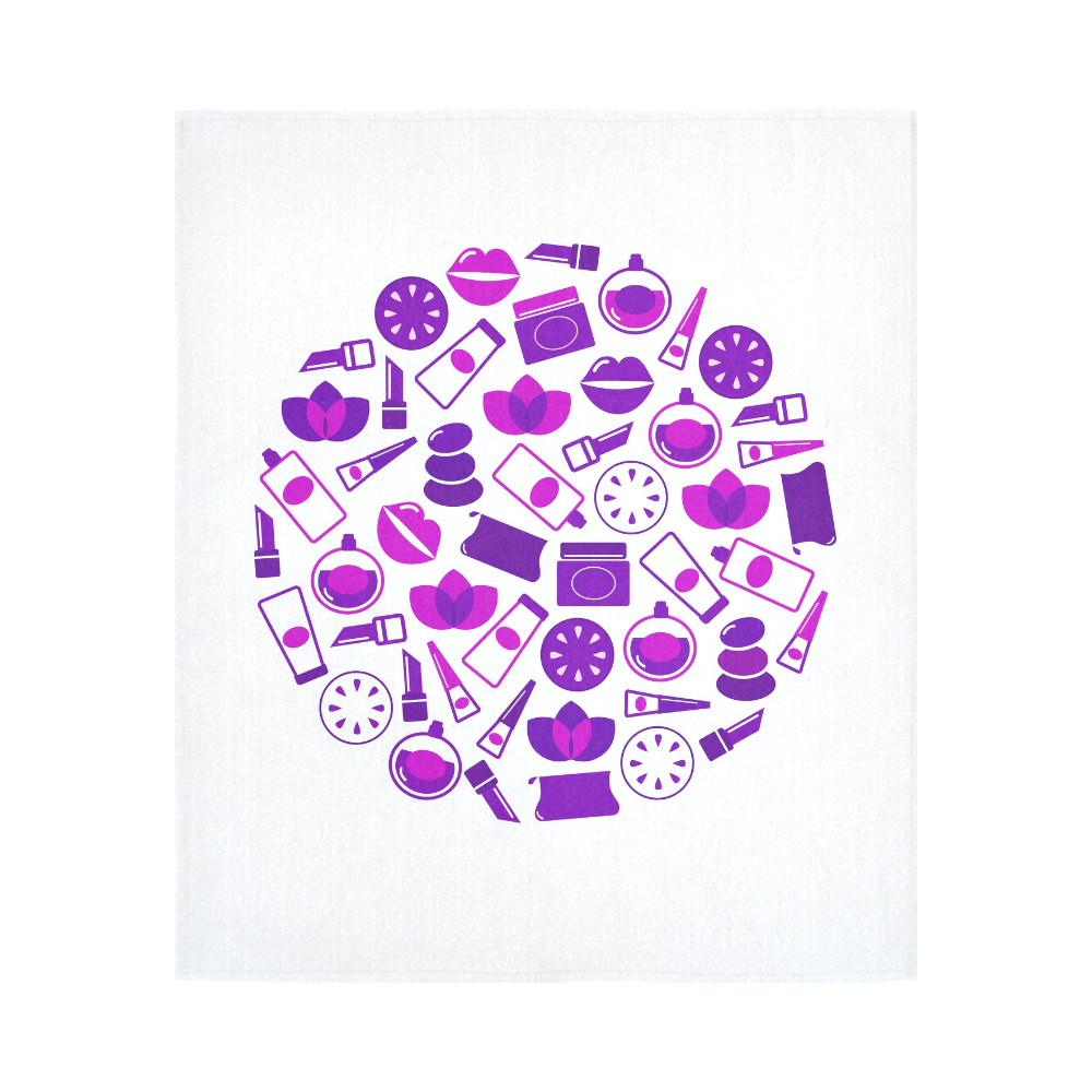 Professional wellness illustration for wellness and spa studios : wall art Cotton Linen Wall Tapestry 51"x 60"