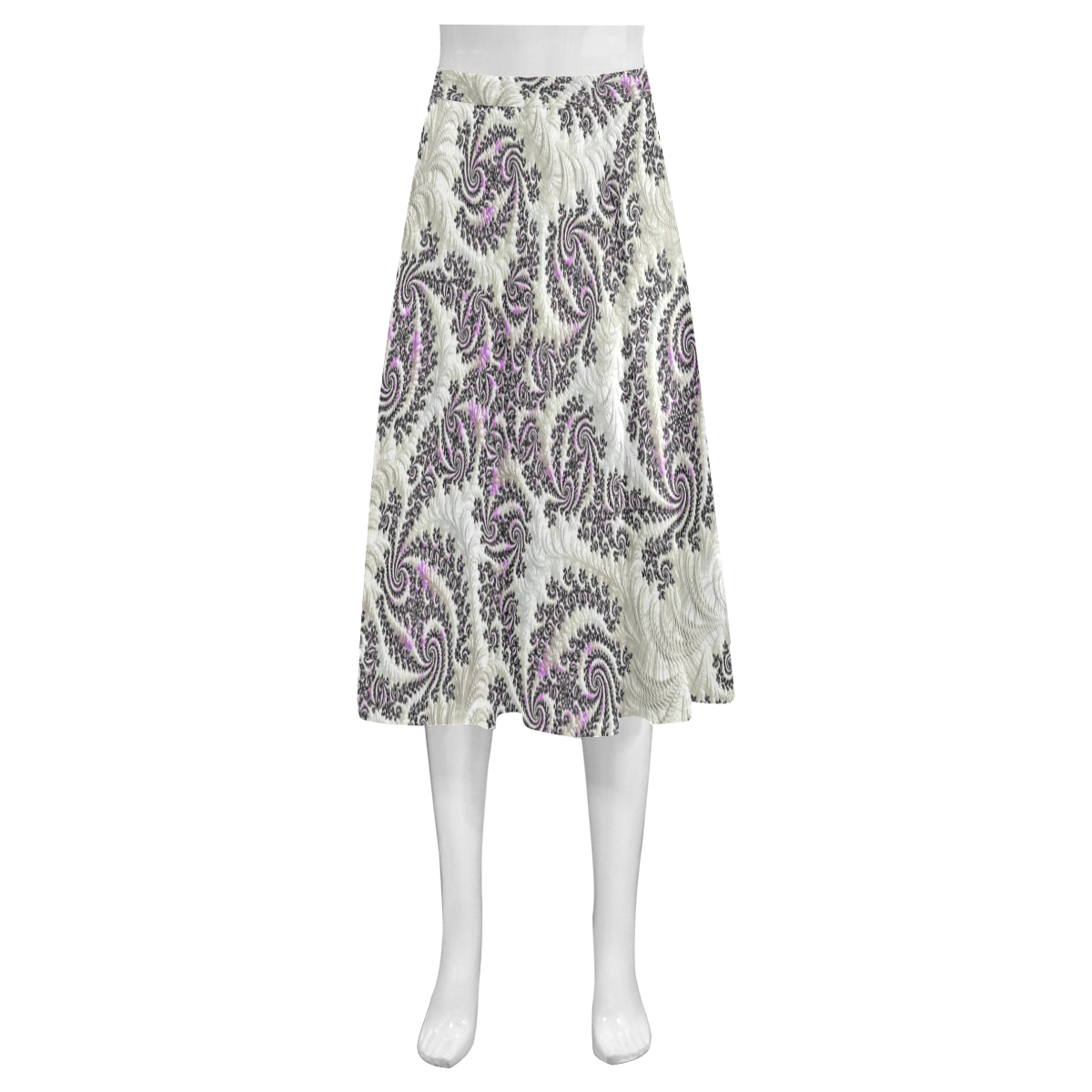 Fractal20160838 Mnemosyne Women's Crepe Skirt (Model D16)