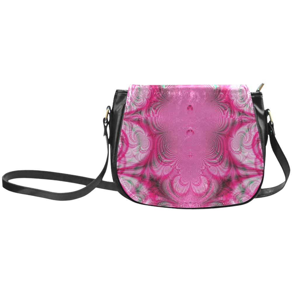 Cotton Candy Swirls Fractal Classic Saddle Bag/Small (Model 1648)