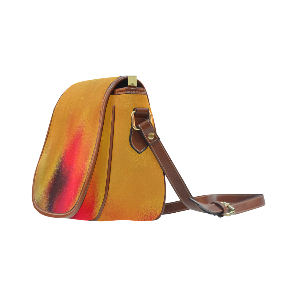 Orange cirkle saddle bag Saddle Bag/Large (Model 1649)