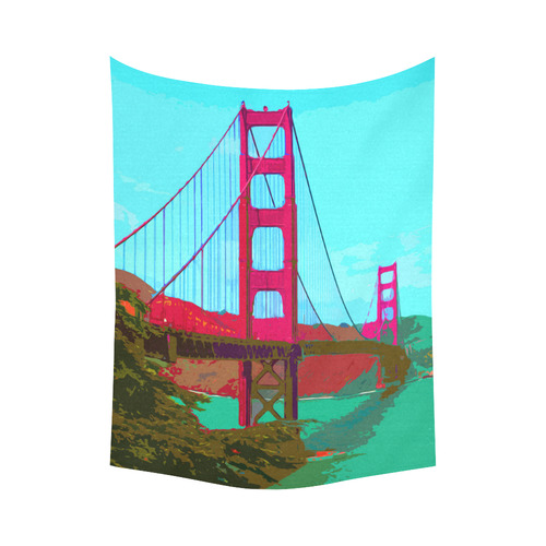 Golden_Gate_Bridge_20160901 Cotton Linen Wall Tapestry 60"x 80"